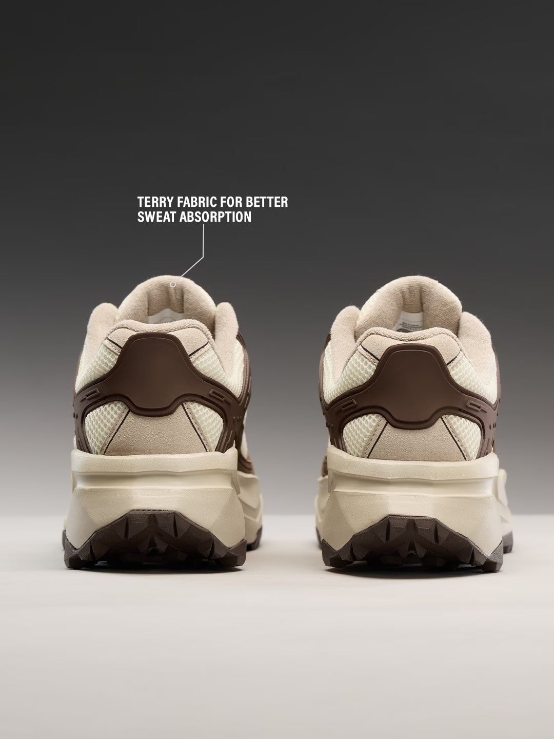 Shoevy Beige Chunky Sneakers | Cushioned Outdoor Lifestyle Shoes