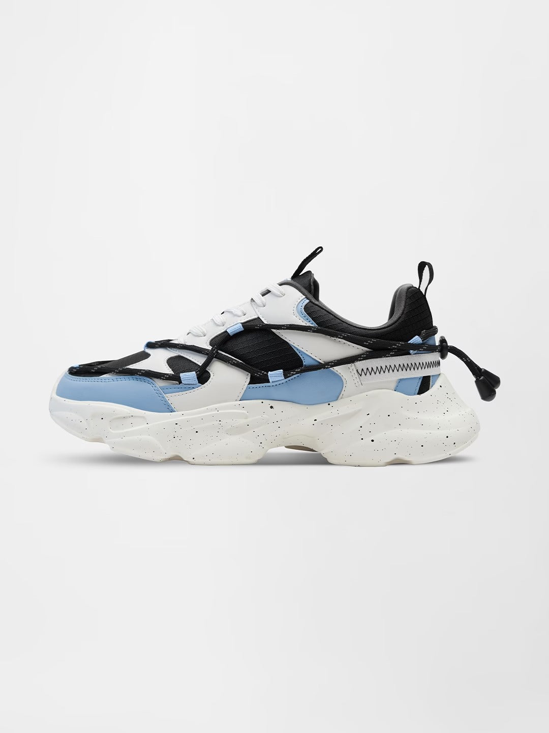 Shoevy White & Blue Chunky Sneakers | Modern Sport Street Shoes