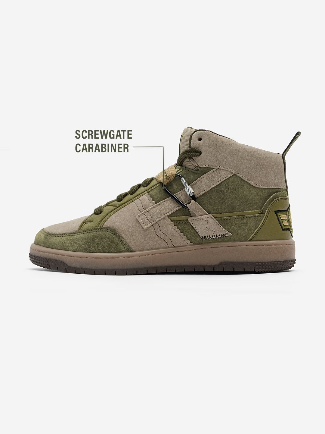 Shoevy Olive Green Suede Mid-Top Sneakers | Premium Street Shoes