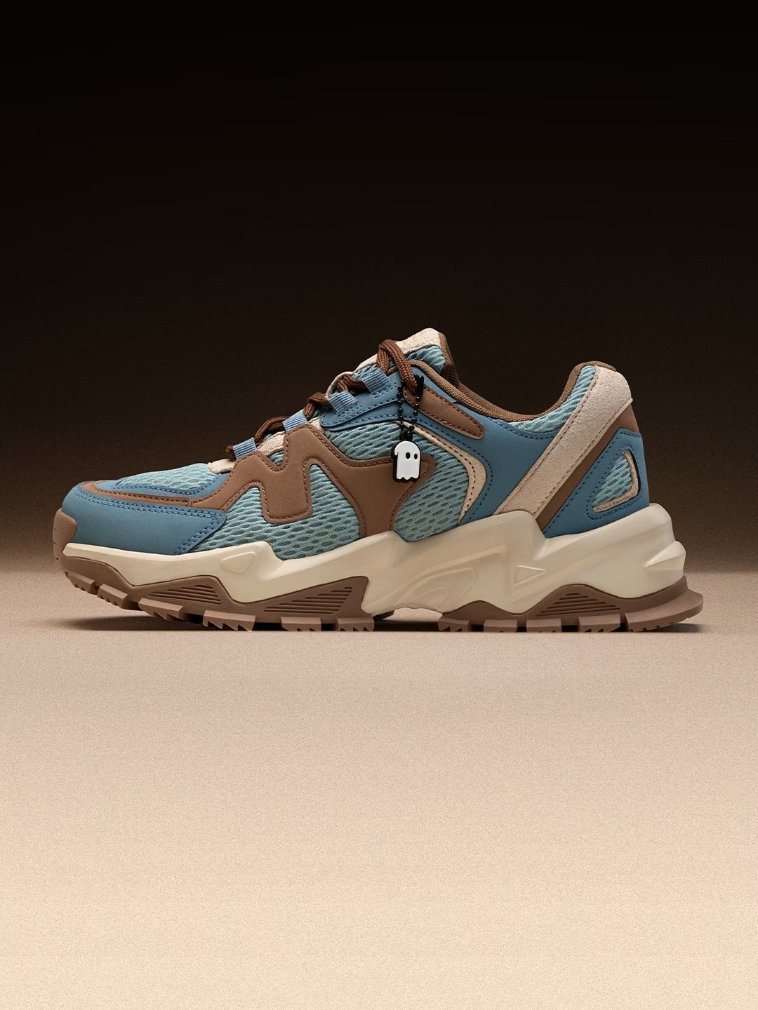 Shoevy Blue & Brown Chunky Sneakers | Outdoor Lifestyle Street Shoes