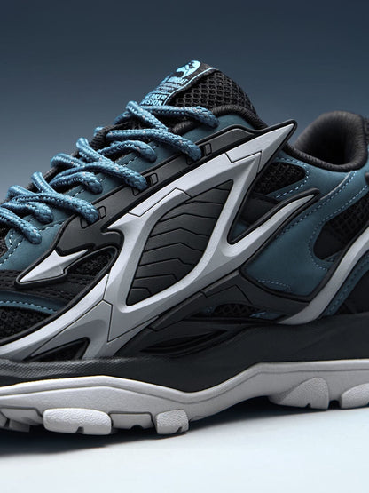 Shoevy Black & Blue Performance Sneakers | Outdoor Trail Lifestyle Shoes