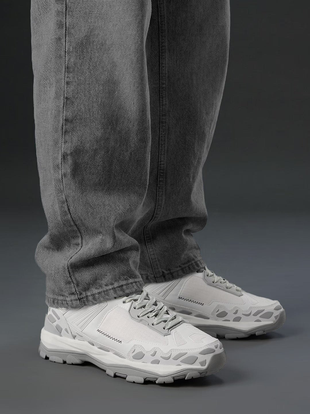 Shoevy Grey Performance Sneakers | Cushioned Outdoor Walking Shoes