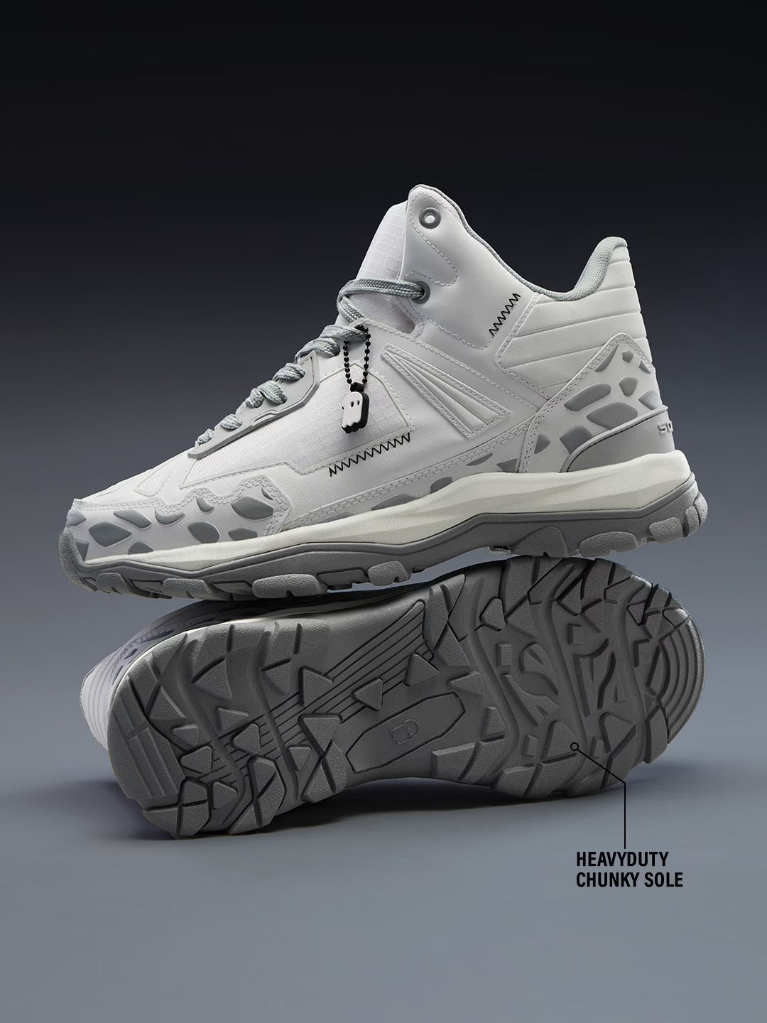 Shoevy Grey Performance Sneakers | Cushioned Outdoor Walking Shoes