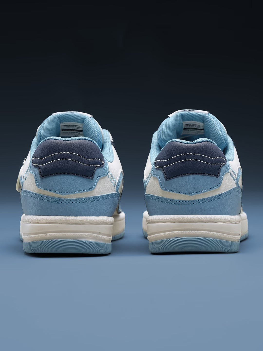 Shoevy Blue & White Low-Top Sneakers | Casual Street Style Shoes