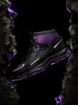 Shoevy Black & Purple High-Top Sneakers | Futuristic Street Shoes