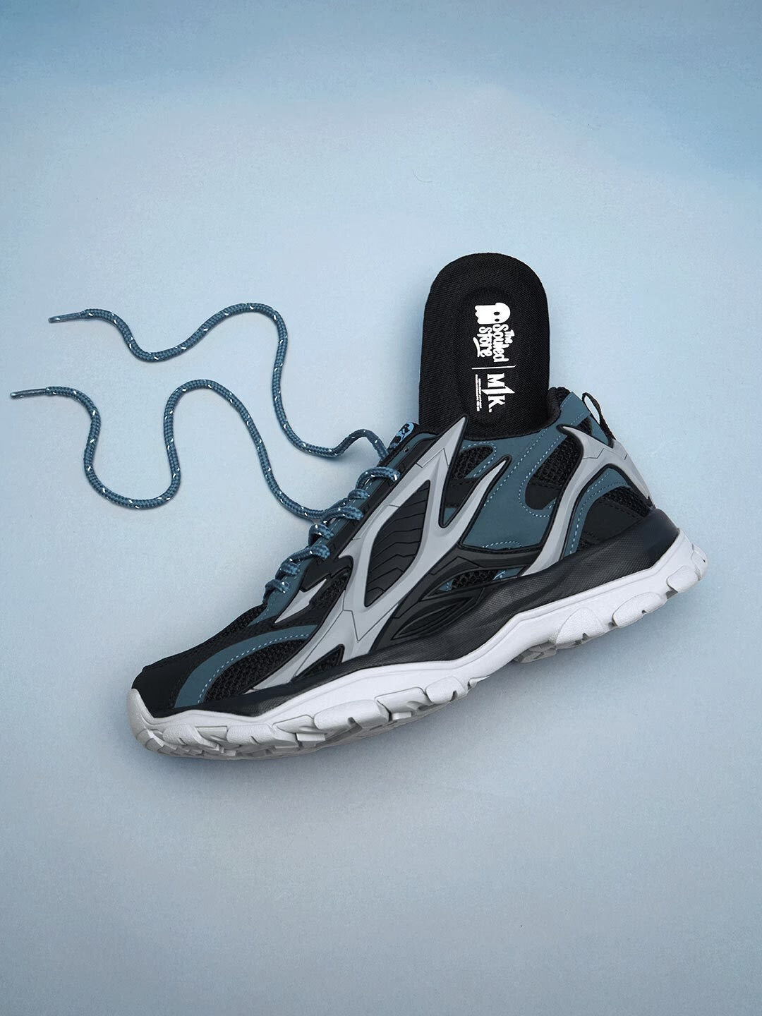 Shoevy Black & Blue Performance Sneakers | Outdoor Trail Lifestyle Shoes