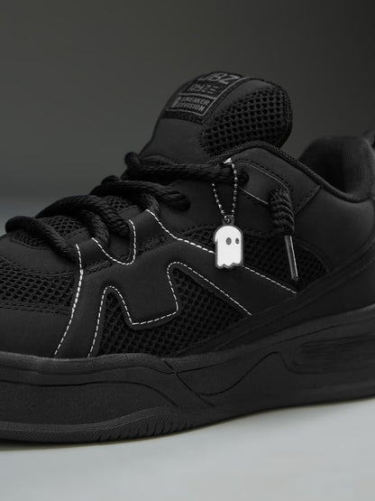 Shoevy All-Black Low-Top Sneakers | Minimal Casual Everyday Shoes