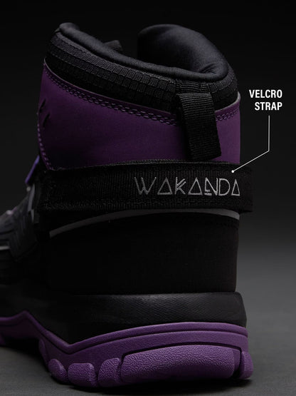 Shoevy Black & Purple High-Top Sneakers | Futuristic Street Shoes