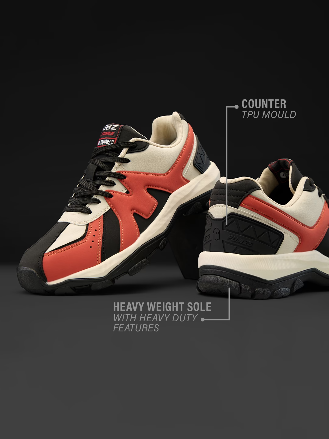 Shoevy Red & Black Low-Top Sneakers | Tech Street Performance Shoes