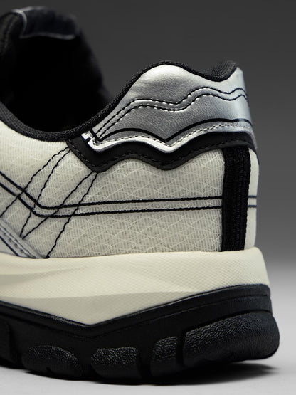 Shoevy Cream & Black Low-Top Sneakers | Retro Lifestyle Street Shoes