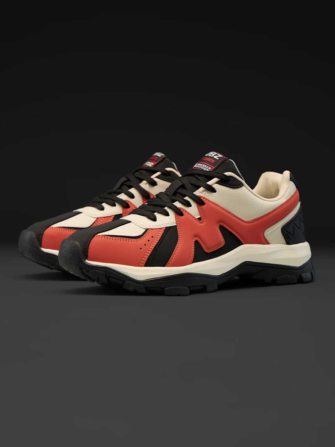 Shoevy Red & Black Low-Top Sneakers | Tech Street Performance Shoes