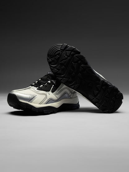 Shoevy Cream & Black Low-Top Sneakers | Retro Lifestyle Street Shoes