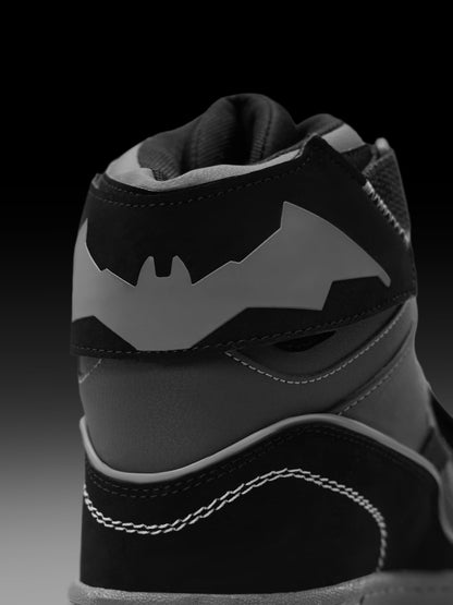 Shoevy Black High-Top Street Sneakers | Strap & Lace Urban Skate Shoes