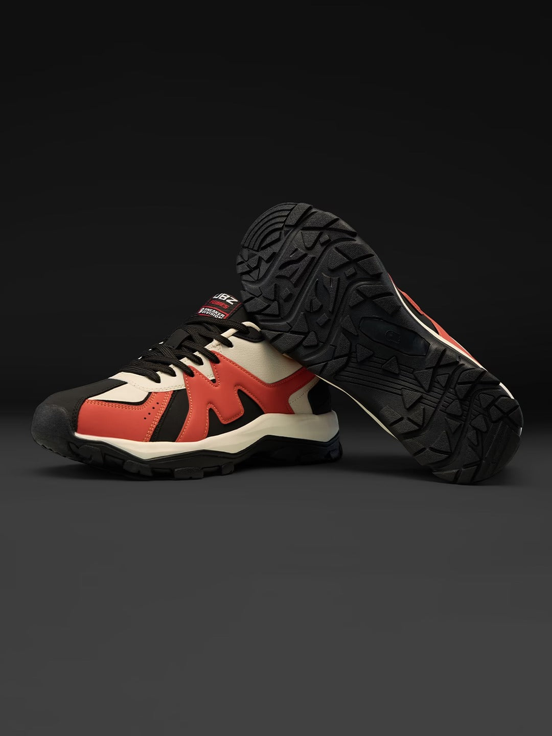 Shoevy Red & Black Low-Top Sneakers | Tech Street Performance Shoes