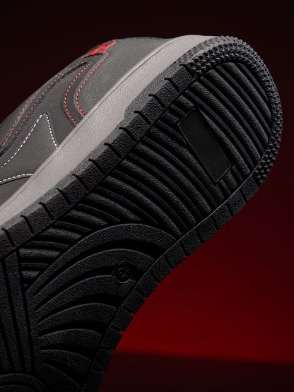 Shoevy Black Low-Top Sneakers | Red Stitch Casual Street Shoes