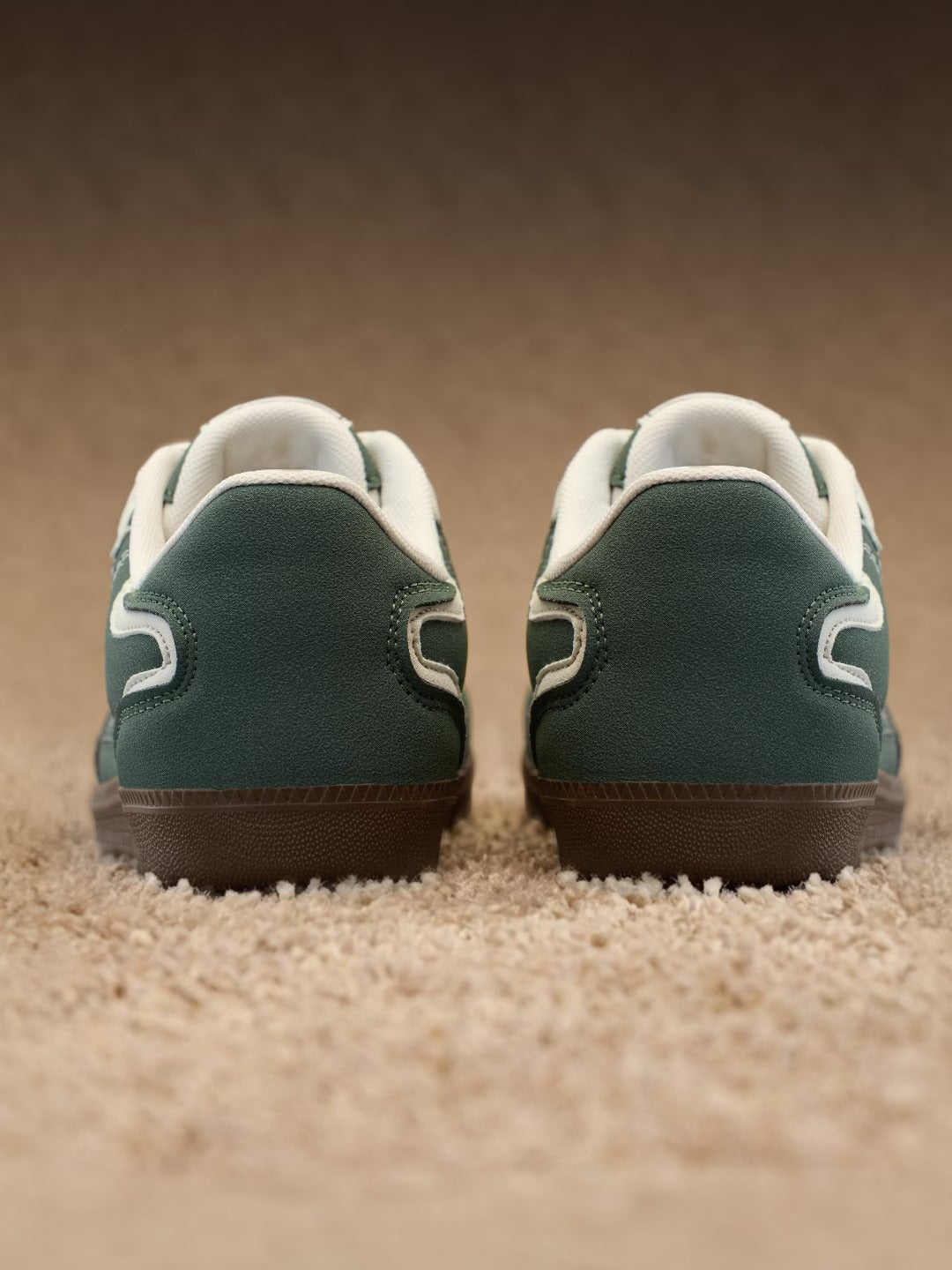 Shoevy Green & Cream Low-Top Sneakers | Casual Lifestyle Shoes
