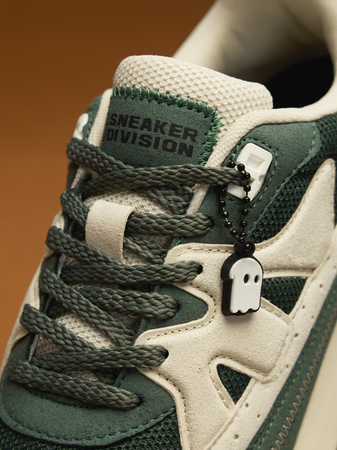 Shoevy Green & Cream Low-Top Sneakers | Casual Lifestyle Shoes